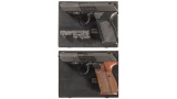 Two Walther P5 Semi-Automatic Pistols with Cases