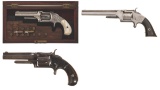Three Smith & Wesson Spur Trigger Revolvers with Factory Letters
