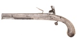 Engraved and 'John Campbell' Signed Scottish Flintlock Pistol