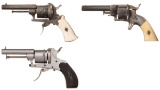 Three Antique Revolvers