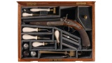 Cased Engraved Howdah Style Pistol