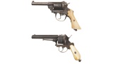 Two Antique European Double Action Revolvers
