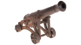 Crown Marked Cast Iron One Pounder Naval Cannon