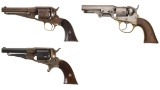 Three Antique American Percussion Revolvers