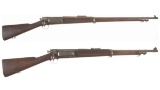 Two Antique U.S. Springfield Krag Bolt Action Rifles