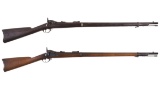 Two U.S. Springfield Model 1873 Trapdoor Rifles