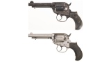 Two Colt Model 1877 Double Action Revolvers