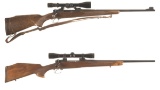 Two Scoped Winchester Bolt Action Rifles