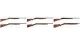 Six Winchester Slide Action Shotguns