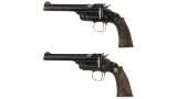 Two Smith & Wesson Single Shot Second Model Pistols
