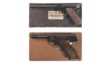 Two Colt Woodsman Semi-Automatic Pistols with Boxes