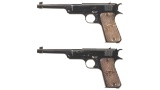 Two Consecutively Serialized Reising Standard Model Pistols