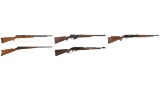 Five Remington Sporting Rifles