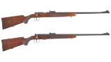 Collector's Lot of Two Mauser Rimfire Bolt Action Rifles