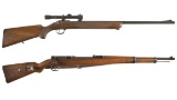 Two Walther Sportmodell Bolt Action Rifles