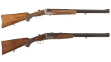 Two Engraved European Over-Under Combination Guns