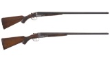 Two Parker Brothers Double Barrel Shotguns