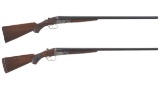 Two Parker Brothers Side by Side Shotguns