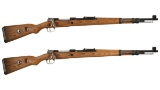 Two World War II German Military Mauser Bolt Action Rifles