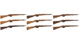 Nine Steyr-Mannlicher M.95 Straight Pull Bolt Action Carbines