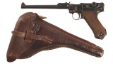 DWM Military Model 1914 Artillery Luger Pistol with Holster