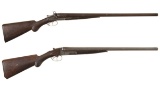 Two Colt Damascus Side by Side Shotguns