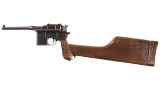 Mauser 'Red Nine' Broomhandle Pistol with Stock