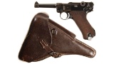 Mauser '42' Code '1939' Date Luger Pistol with Holster