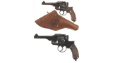 Two Japanese Military Double Action Revolvers
