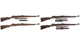 Four German Military Mauser Bolt Action Rifles