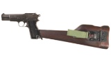 Canadian Inglis Mk. I* Semi-Automatic Pistol with Shoulder Stock