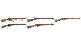 Five British Military Bolt Action Longarms