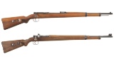 Two German Single Shot Bolt Action Rifles