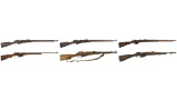 Six Military Bolt Action Rifles