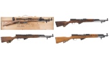 Four SKS Semi-Automatic Carbines with Bayonets