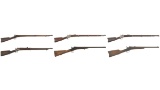 Six Rolling Block Rifles