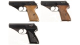 Three Mauser HSc Semi-Automatic Pistols