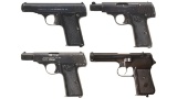 Four German Semi-Automatic Pistols