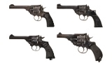Four British Pattern Double Action Revolvers