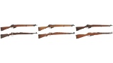 Six Military Bolt Action Rifles