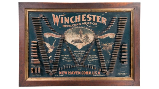 Winchester "Double W" Ammunition Display Bullet Board