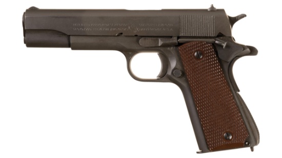 WWII U.S. Colt Model 1911A1 Semi-Automatic Pistol with Holster