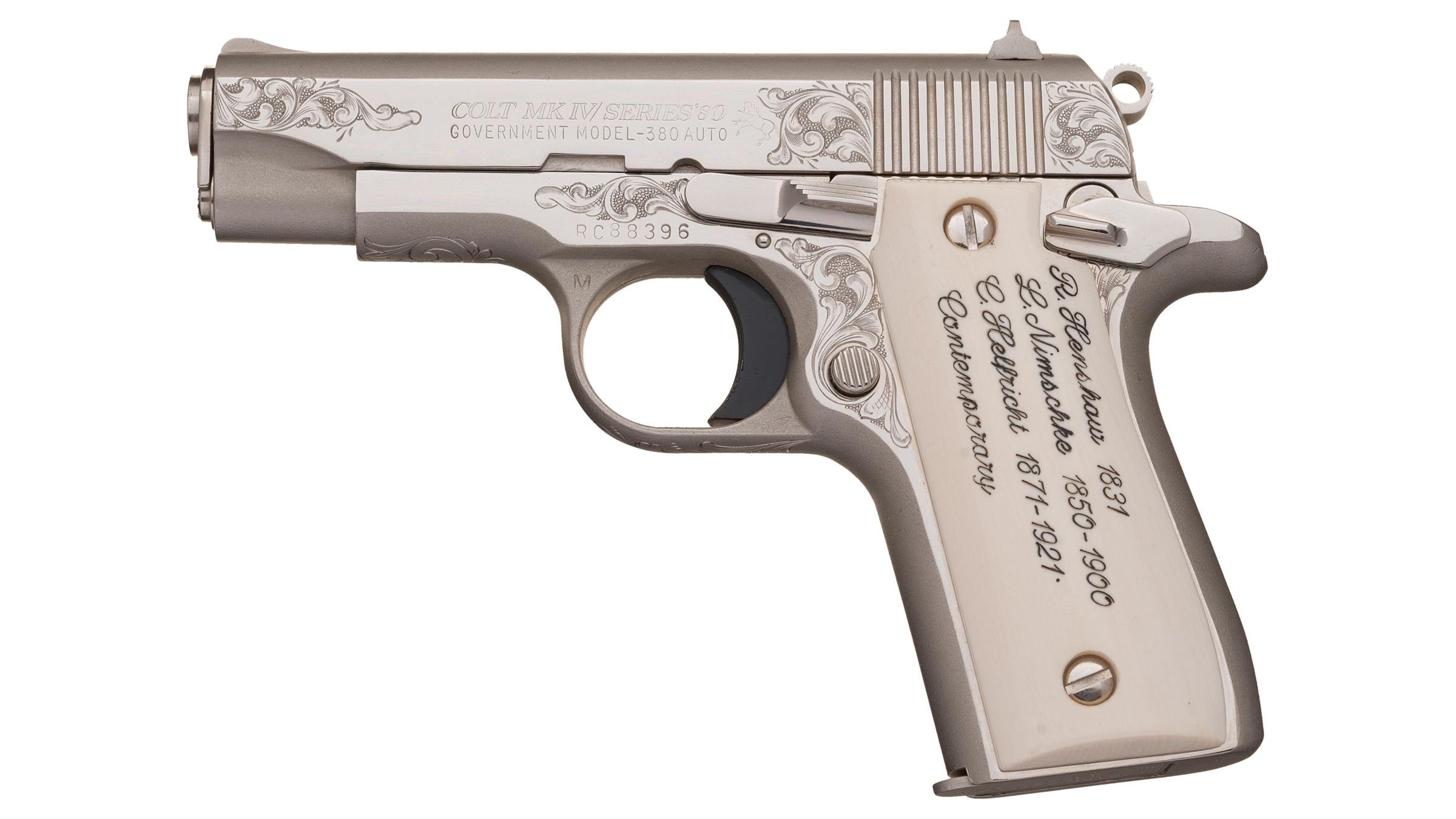 Engraved Colt Mk. IV Series 80 Government Model | Proxibid