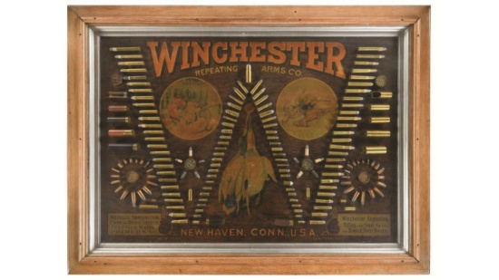 Winchester Repeating Arms Co. Single "W" Cartridge Display Board