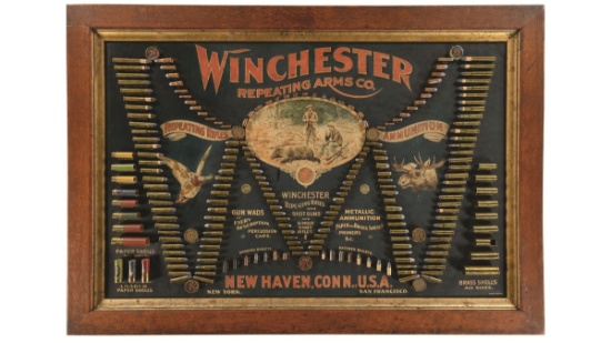 Winchester "Double W" Cartridge Display Bullet Board