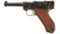 1908 DWM Military Luger Semi-Automatic Pistol