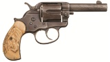 Colt Model 1878 Double Action Revolver with Carved Grip & Letter