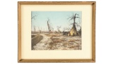 Print of Spotted Eagle's Hostile Sioux Village by Huffman