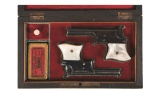 Cased Pair of Remington No. 1 Pearl Gripped Vest Pocket Pistols