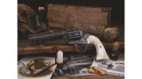 Inscribed Antique Colt Bisley Model Single Action Army Revolver